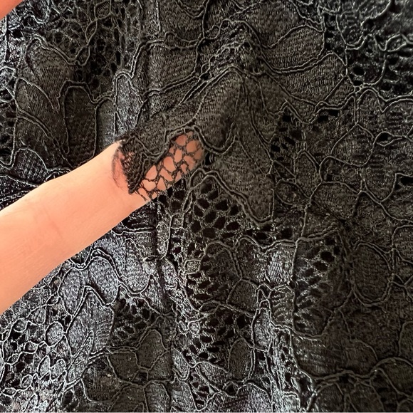 Black Lace High Neck Bodysuit - Picture 5 of 7